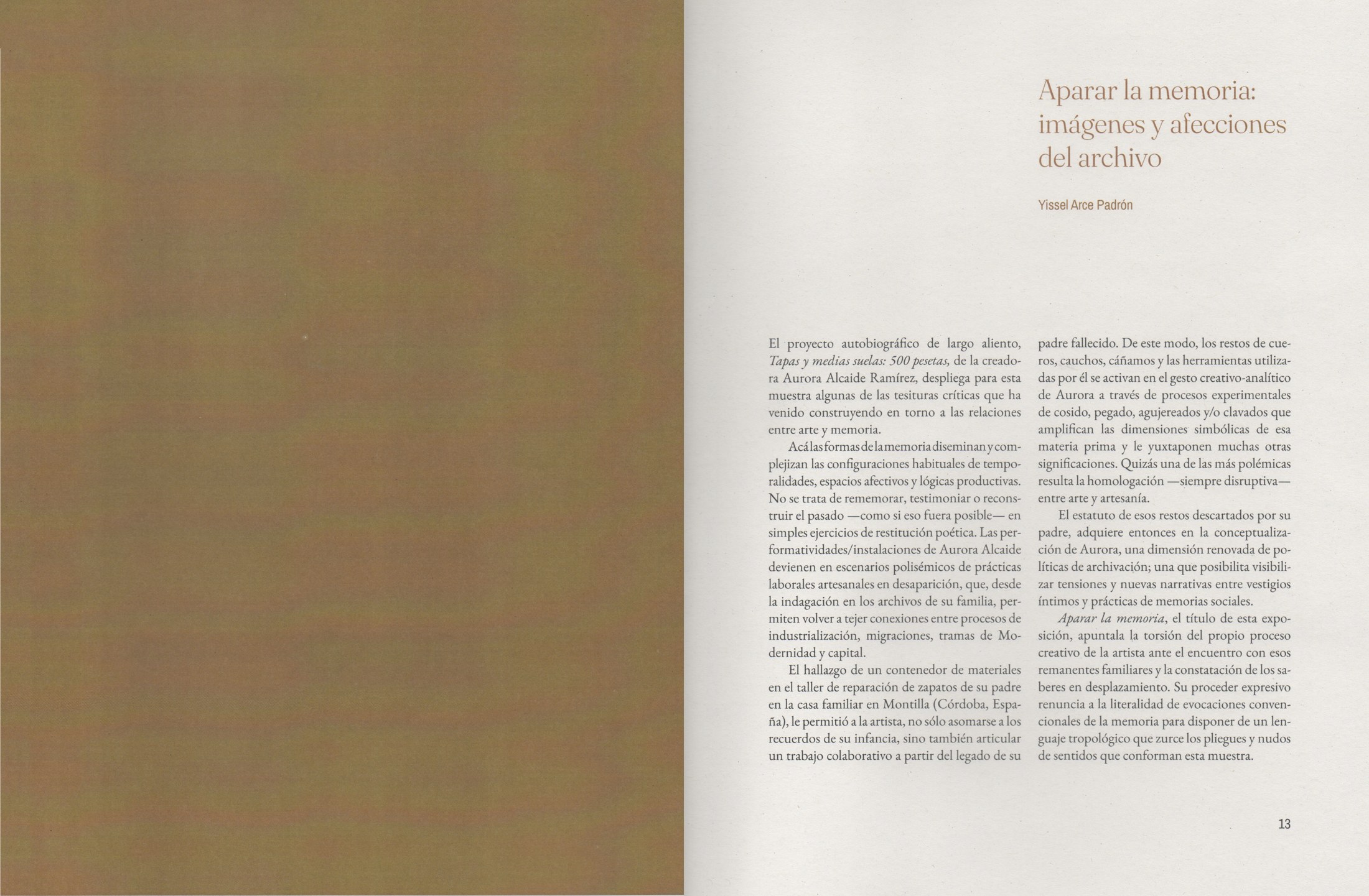 Secuencia de interiores de Aparar la memoria, 1
